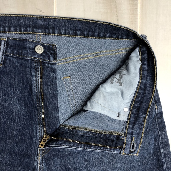 Levi's 505 Men's Dark Wash Jeans - Picture 3 of 6